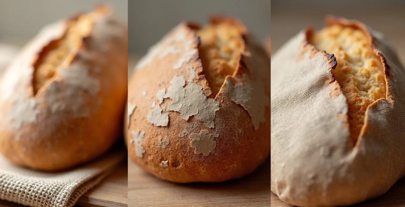 Comparison of eco-friendly bread packaging materials showing texture and branding potential