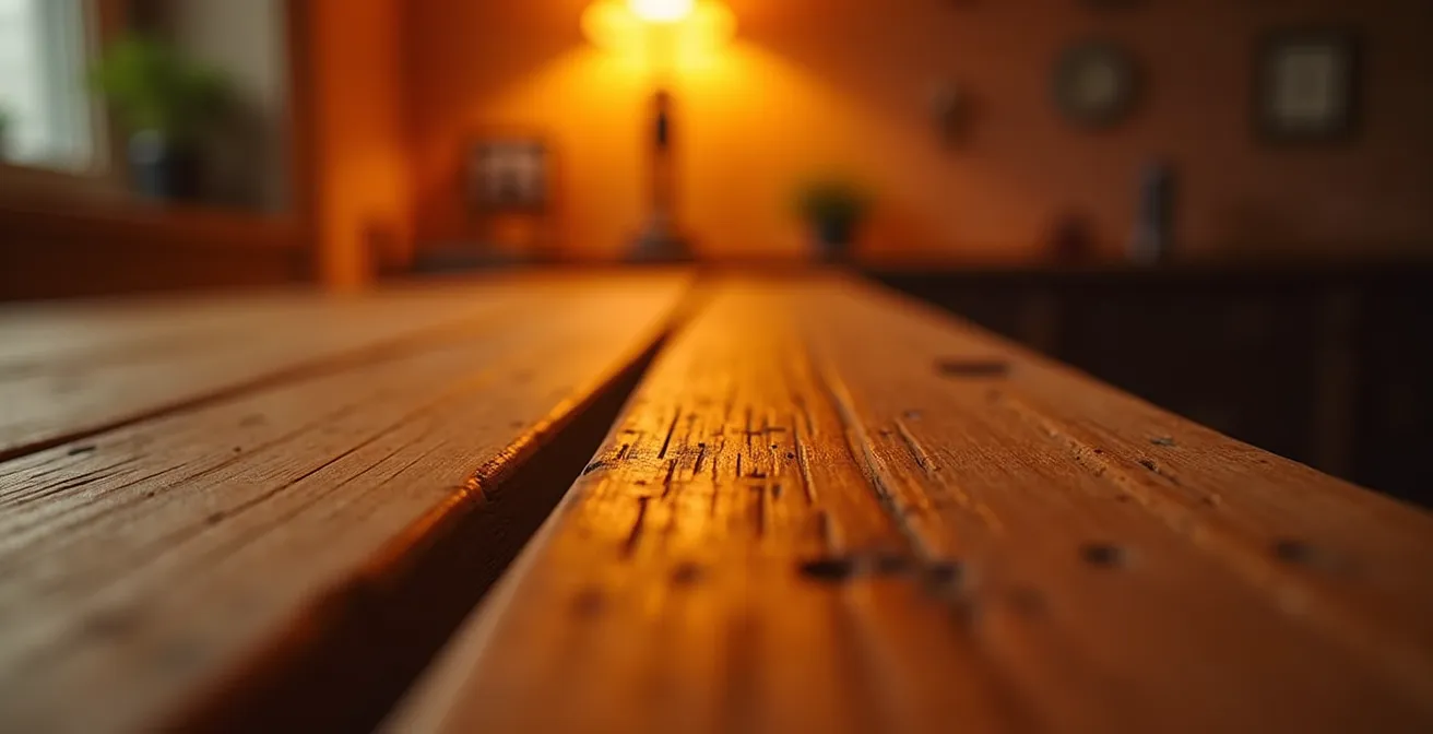 Abstract macro visualization of volatile organic compounds dispersing from wood surface